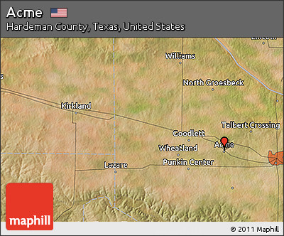 Satellite 3D Map of Acme