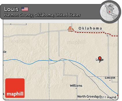 Shaded Relief 3D Map of Louis