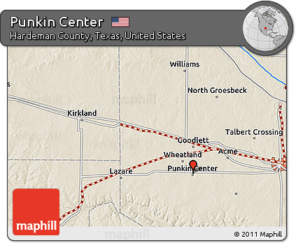 Shaded Relief 3D Map of Punkin Center
