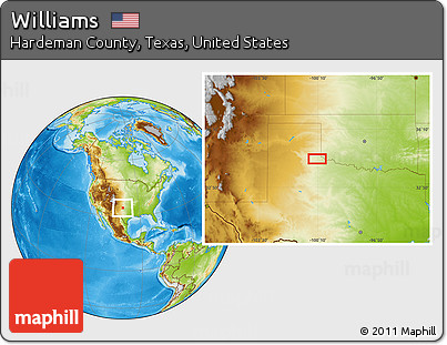 Physical Location Map of Williams