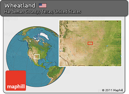 Satellite Location Map of Wheatland