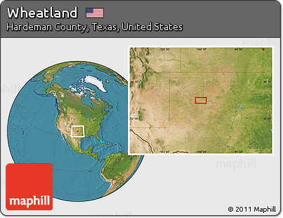 Satellite Location Map of Wheatland