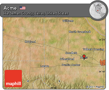 Satellite Map of Acme