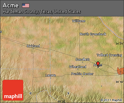 Satellite Map of Acme