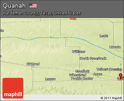 Physical Panoramic Map of Quanah
