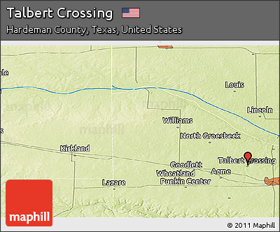 Physical Panoramic Map of Talbert Crossing