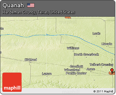 Physical Panoramic Map of Quanah