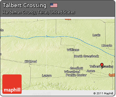 Physical Panoramic Map of Talbert Crossing