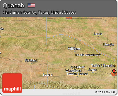 Satellite Panoramic Map of Quanah