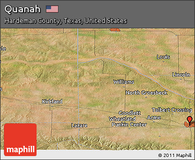 Satellite Panoramic Map of Quanah