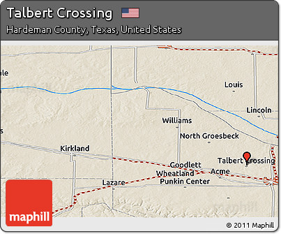 Shaded Relief Panoramic Map of Talbert Crossing