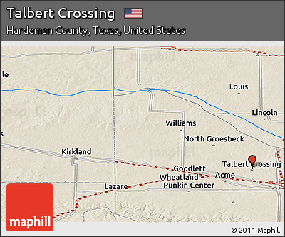 Shaded Relief Panoramic Map of Talbert Crossing