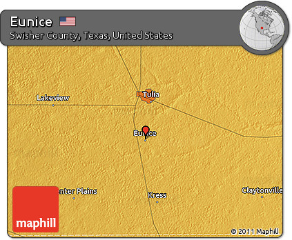 Physical 3D Map of Eunice