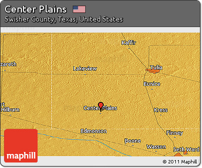 Physical Panoramic Map of Center Plains