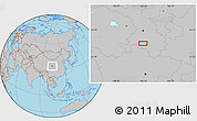 Gray Location Map of the area around 34° 28' 56" N, 103° 46' 30" E