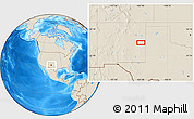 Shaded Relief Location Map of the area around 34° 28' 56" N, 103° 37' 30" W