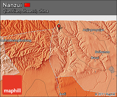 Political 3D Map of Nanzui