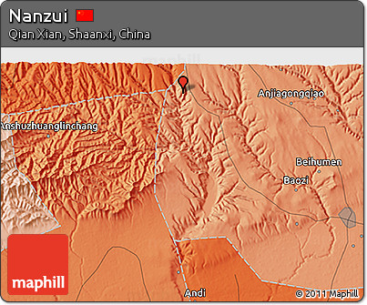 Political 3D Map of Nanzui