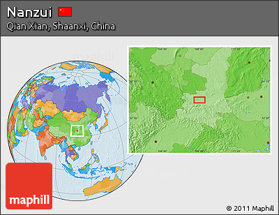 Political Location Map of Nanzui