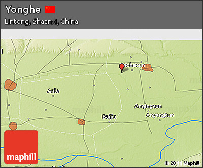 Physical 3D Map of Yonghe