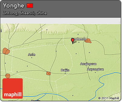 Physical 3D Map of Yonghe