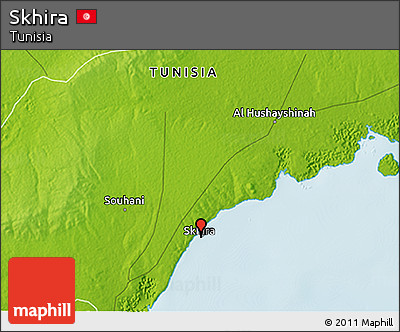 Physical 3D Map of Skhira