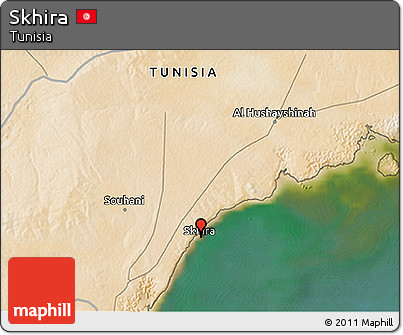 Satellite 3D Map of Skhira