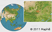 Satellite Location Map of Luoyang