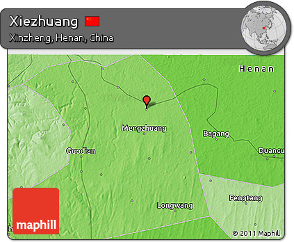 Political 3D Map of Xiezhuang