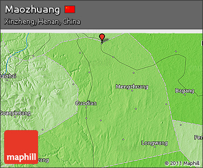 Political 3D Map of Maozhuang