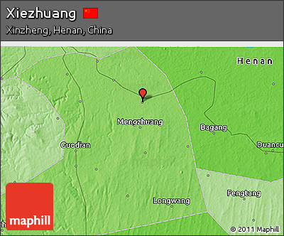 Political 3D Map of Xiezhuang