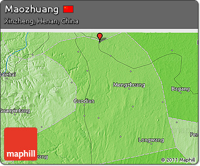 Political 3D Map of Maozhuang