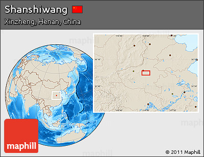 Shaded Relief Location Map of Shanshiwang