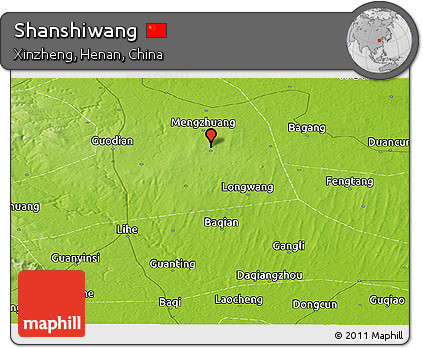 Physical Panoramic Map of Shanshiwang