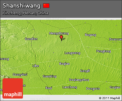 Physical Panoramic Map of Shanshiwang