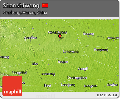 Physical Panoramic Map of Shanshiwang