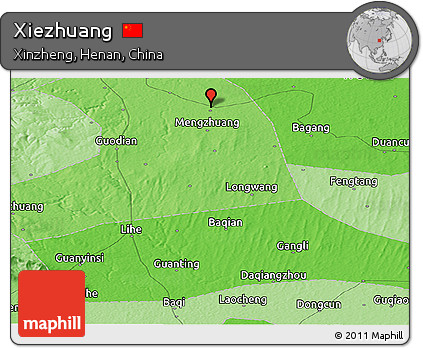 Political Panoramic Map of Xiezhuang