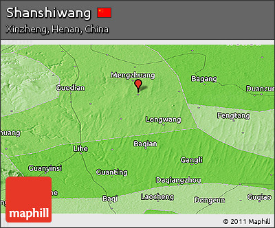 Political Panoramic Map of Shanshiwang