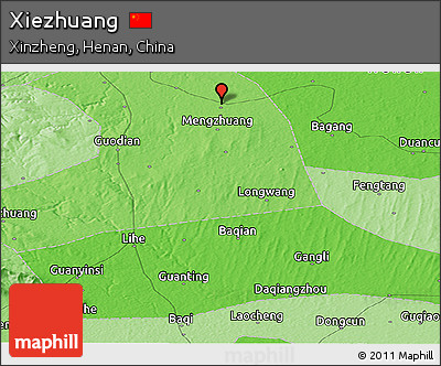 Political Panoramic Map of Xiezhuang