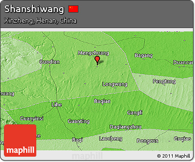 Political Panoramic Map of Shanshiwang