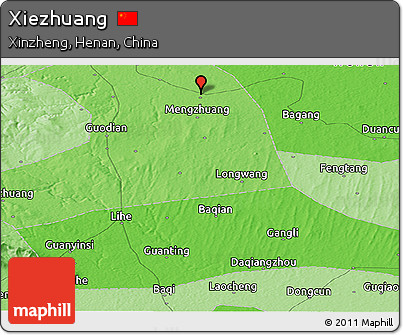 Political Panoramic Map of Xiezhuang