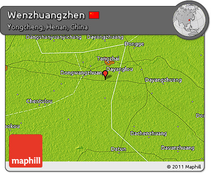 Physical 3D Map of Wenzhuangzhen