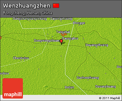 Physical 3D Map of Wenzhuangzhen