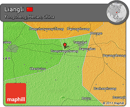 Political 3D Map of Liangli
