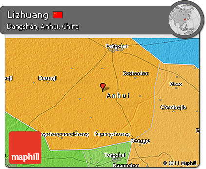 Political 3D Map of Lizhuang