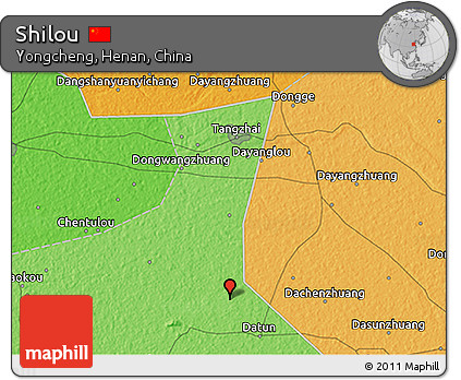 Political 3D Map of Shilou