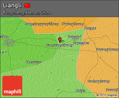 Political 3D Map of Liangli