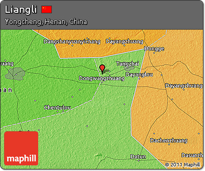 Political 3D Map of Liangli