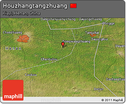 Satellite 3D Map of Houzhangtangzhuang