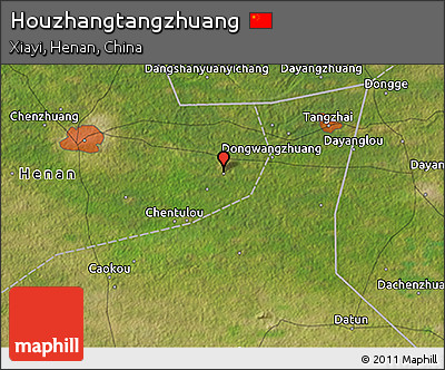 Satellite 3D Map of Houzhangtangzhuang